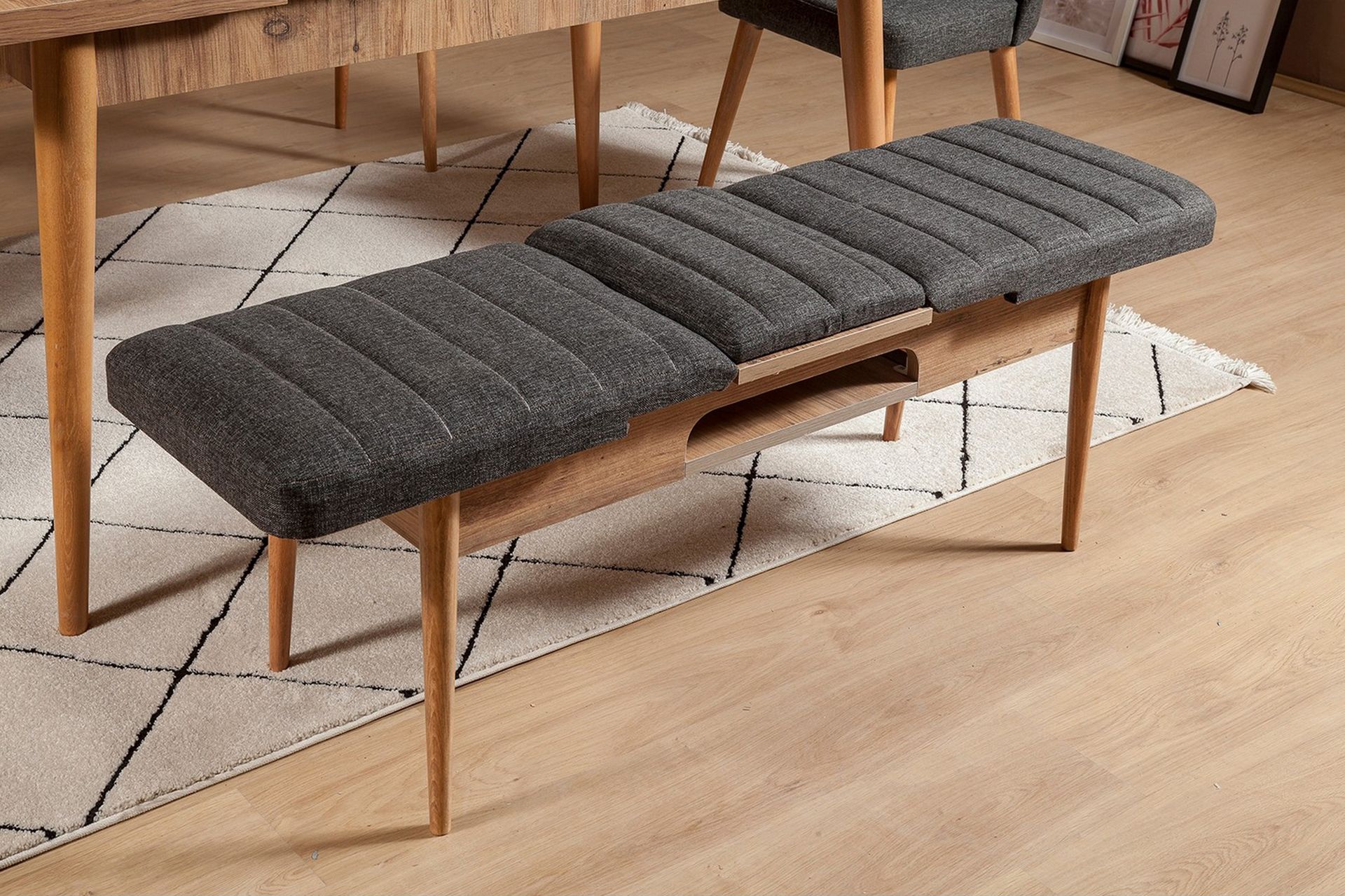 Idehult Benk 51 cm - Tre / Natur / Antrasitt - Møbler - Stoler & lenestoler - Benk