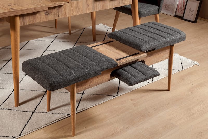 Idehult Benk 51 cm - Tre / Natur / Antrasitt - Møbler - Stoler & lenestoler - Benk