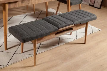 Idehult Benk 51 cm - Tre / Natur / Antrasitt - Møbler - Stoler & lenestoler - Benk - Entrebenk