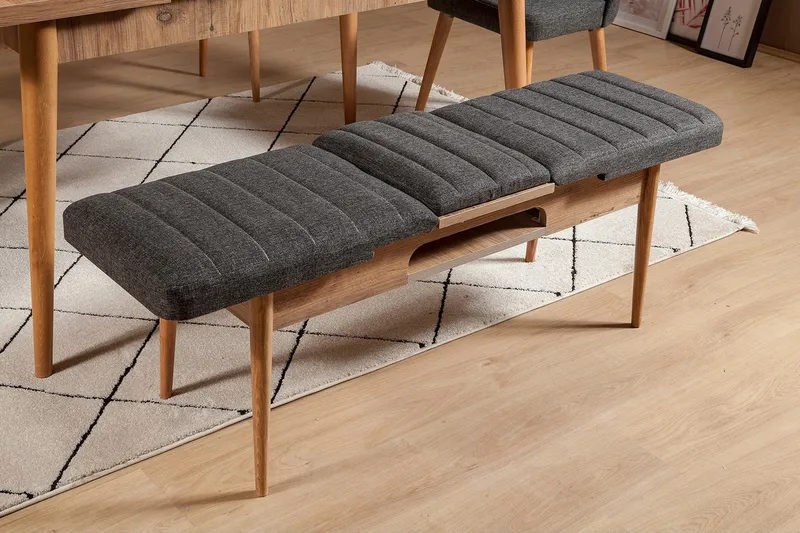 Idehult Benk 51 cm - Tre / Natur / Antrasitt - Møbler - Stoler & lenestoler - Benk - Entrebenk
