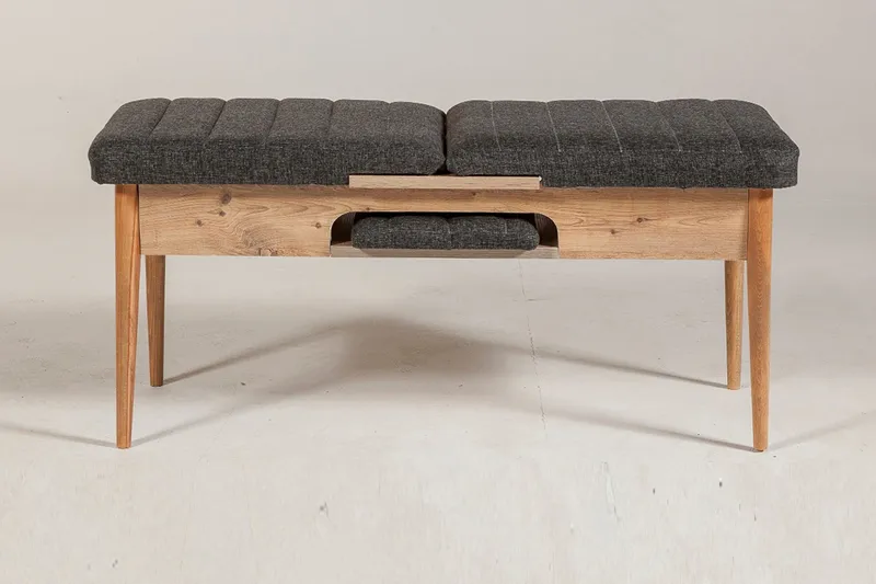 Idehult Benk 51 cm - Tre / Natur / Antrasitt - Møbler - Stoler & lenestoler - Benk - Entrebenk