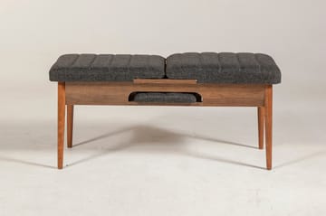 Idehult Benk 51 cm - Valnøtt / Antrasitt - Møbler - Stoler & lenestoler - Benk