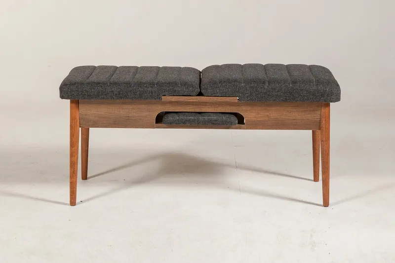 Idehult Benk 51 cm - Valnøtt / Antrasitt - Møbler - Stoler & lenestoler - Benk