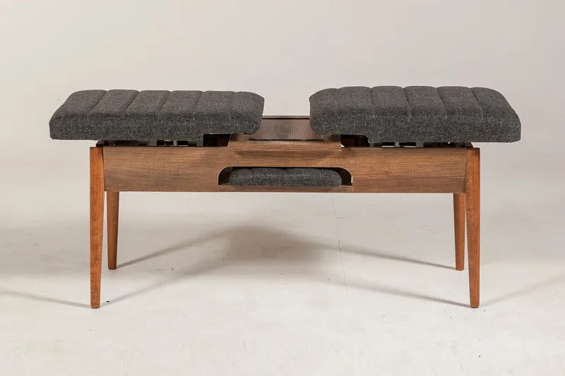 Idehult Benk 51 cm - Valnøtt / Antrasitt - Møbler - Stoler & lenestoler - Benk