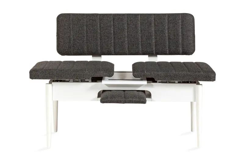 Idehult Benk 85 cm - Hvit / Antrasitt - Møbler - Stoler & lenestoler - Benk