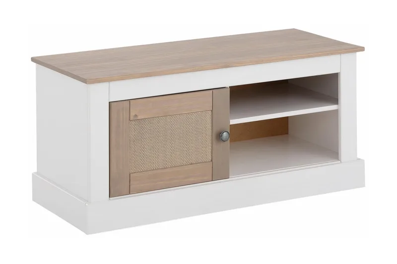 Lanseria TV-benk 95 cm, Hvit / Grå