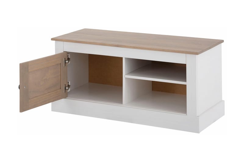 Lanseria TV-benk 95 cm - Hvit / Grå - Møbler - Stoler & lenestoler - Benk