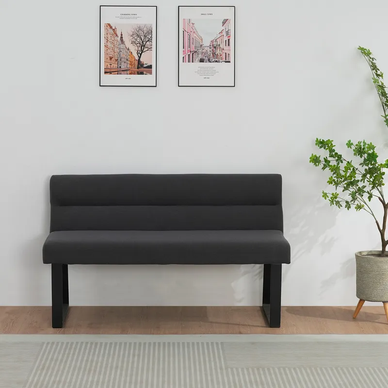 Matbänk Loft24 Antracit - Antracit - Møbler - Stoler & lenestoler - Benk