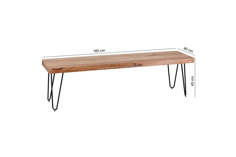 Meleana Sittebenk - Brun - Møbler - Stoler & lenestoler - Benk - Entrebenk