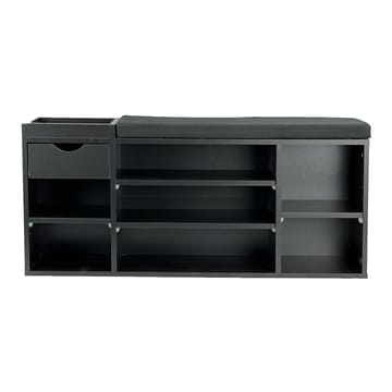 Morira skobenk 100 cm - svart og mørkegrå - Møbler - Stoler & lenestoler - Benk - Skohylle med benk