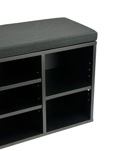 Morira skobenk 100 cm - svart og mørkegrå - Møbler - Stoler & lenestoler - Benk - Skohylle med benk