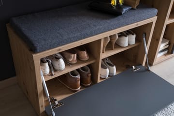 Nacimento Sittebenk 86 cm - Grå/Natur - Møbler - Stoler & lenestoler - Benk - Entrebenk - Entrebenk med oppbevaring