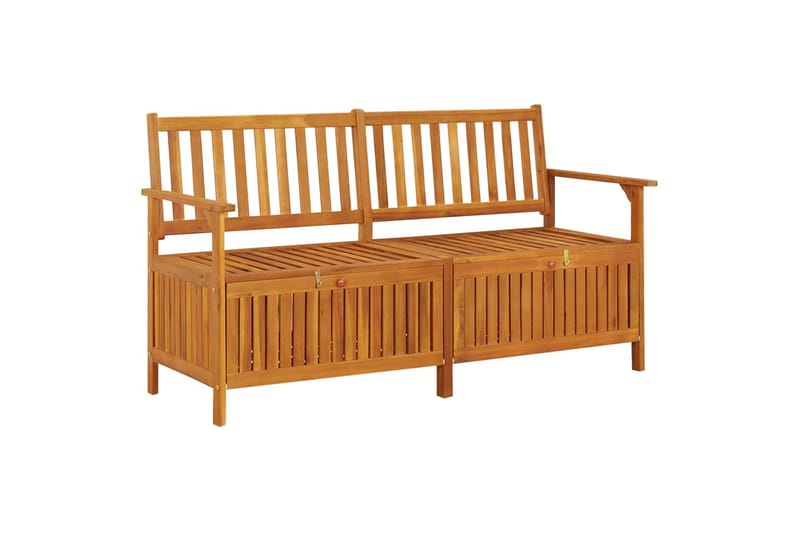 Oppbevaringsbenk 148 cm heltre akasie - Brun - Møbler - Stoler & lenestoler - Benk