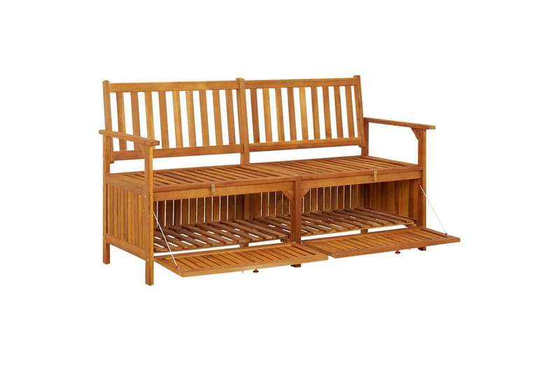 Oppbevaringsbenk 148 cm heltre akasie - Brun - Møbler - Stoler & lenestoler - Benk