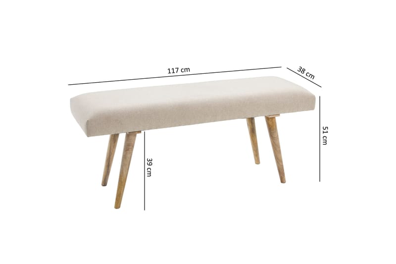Peotter Sittebenk - Beige - Møbler - Stoler & lenestoler - Benk - Entrebenk