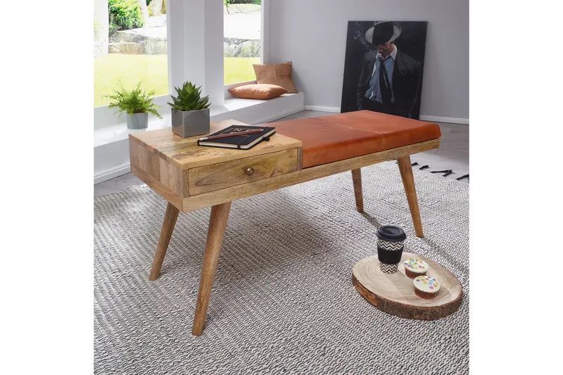 Peotter Sittebenk - Brun - Møbler - Stoler & lenestoler - Benk - Entrebenk - Entrebenk med oppbevaring