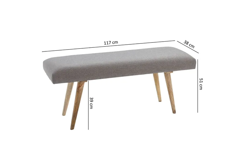 Peotter Sittebenk - Grå - Møbler - Stoler & lenestoler - Benk - Entrebenk