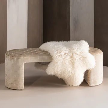 Polstret benk Jacob 130 cm - Natur - Møbler - Stoler & lenestoler - Benk - Entrebenk