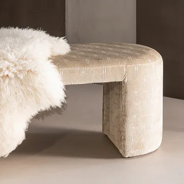 Polstret benk Jacob 130 cm - Natur - Møbler - Stoler & lenestoler - Benk - Entrebenk