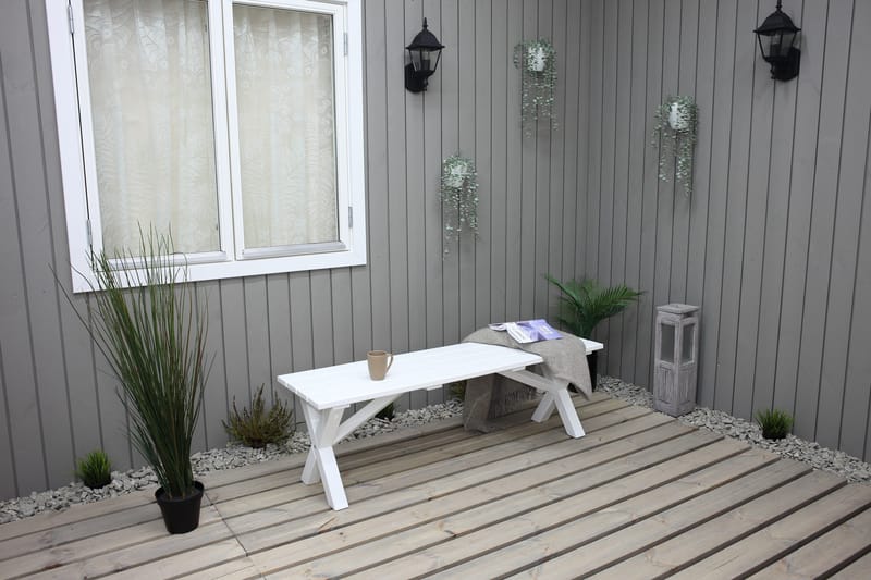 Scottsdale Sittebenk 140 cm Hvit - KWA - Møbler - Stoler & lenestoler - Benk - Entrebenk