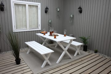 Scottsdale Sittebenk 140 cm Hvit - KWA - Møbler - Stoler & lenestoler - Benk - Entrebenk