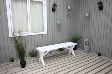 Scottsdale Sittebenk 140 cm Hvit - KWA - Møbler - Stoler & lenestoler - Benk - Entrebenk