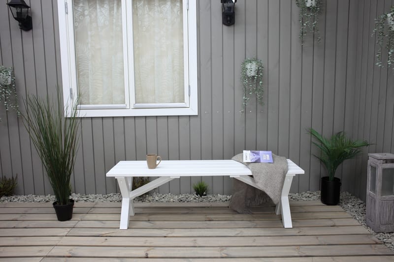 Scottsdale Sittebenk 140 cm Hvit - KWA - Møbler - Stoler & lenestoler - Benk - Entrebenk