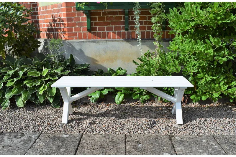 Scottsdale Sittebenk 140 cm Hvit - KWA - Møbler - Stoler & lenestoler - Benk - Entrebenk