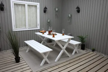 Scottsdale Sittebenk 140 cm Hvit - KWA - Møbler - Stoler & lenestoler - Benk - Entrebenk
