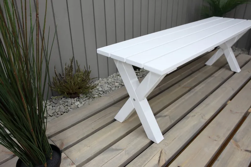 Scottsdale Sittebenk 140 cm Hvit - KWA - Møbler - Stoler & lenestoler - Benk - Entrebenk