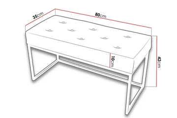 Sego Sittepuff 80x35x42 cm - Møbler - Stoler & lenestoler - Benk - Entrebenk