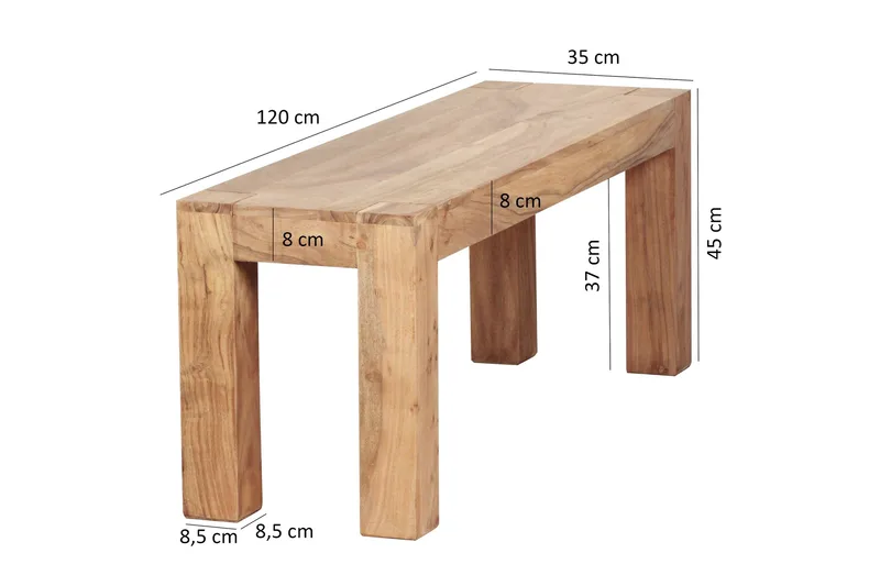 Selakovic Sittebenk - Brun - Møbler - Stoler & lenestoler - Benk - Entrebenk
