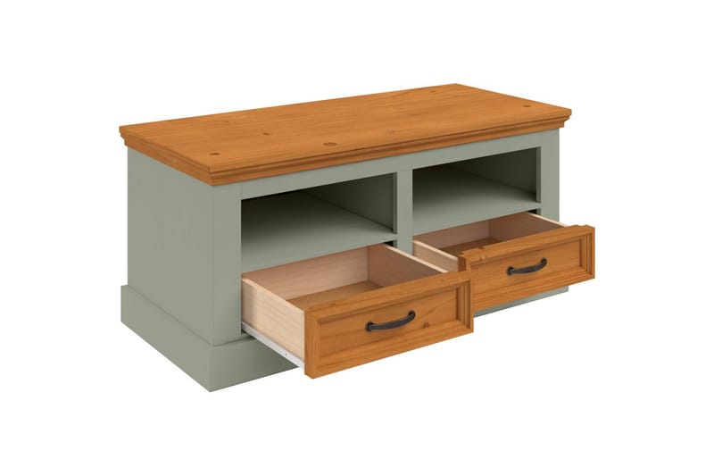 Selma Skobenk 100 cm - Grønn - Møbler - Stoler & lenestoler - Benk - Skohylle med benk