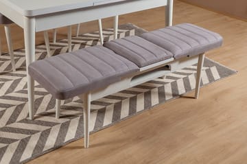 Shundrea Benk 51 cm - Hvit - Møbler - Stoler & lenestoler - Benk - Entrebenk