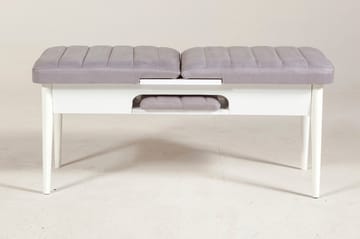 Shundrea Benk 51 cm - Hvit - Møbler - Stoler & lenestoler - Benk - Entrebenk