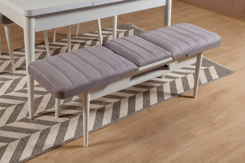 Shundrea Benk 51 cm - Hvit - Møbler - Stoler & lenestoler - Benk - Entrebenk