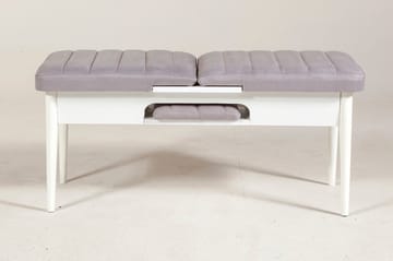 Shundrea Benk 51 cm - Hvit - Møbler - Stoler & lenestoler - Benk - Entrebenk