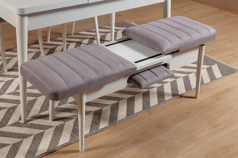 Shundrea Benk 51 cm - Hvit - Møbler - Stoler & lenestoler - Benk - Entrebenk