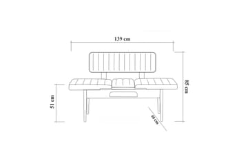 Shundrea Benk 85 cm - Valnøtt - Møbler - Stoler & lenestoler - Benk