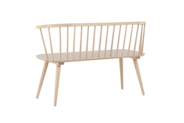 Sittebenk med ryggstøtte Venture Home Bobby sittebenk 120 cm Whitewash Hvitvasket - Møbler - Stoler & lenestoler - Benk