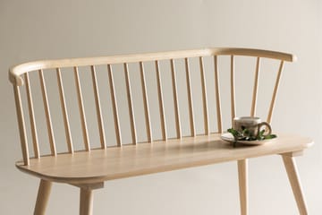 Sittebenk med ryggstøtte Venture Home Bobby sittebenk 120 cm Whitewash Hvitvasket - Møbler - Stoler & lenestoler - Benk