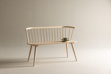Sittebenk med ryggstøtte Venture Home Bobby sittebenk 120 cm Whitewash Hvitvasket - Møbler - Stoler & lenestoler - Benk