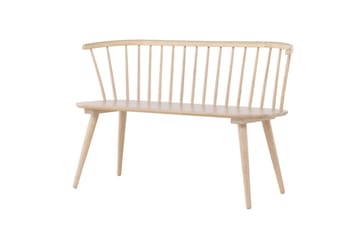 Sittebenk med ryggstøtte Venture Home Bobby sittebenk 120 cm Whitewash Hvitvasket - Møbler - Stoler & lenestoler - Benk