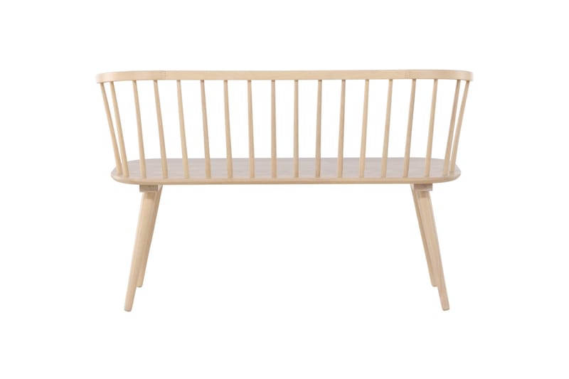 Sittebenk med ryggstøtte Venture Home Bobby sittebenk 120 cm Whitewash Hvitvasket - Møbler - Stoler & lenestoler - Benk