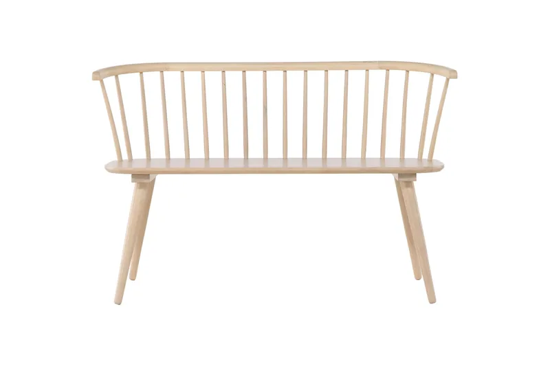 Sittebenk med ryggstøtte Venture Home Bobby sittebenk 120 cm Whitewash Hvitvasket, undefined