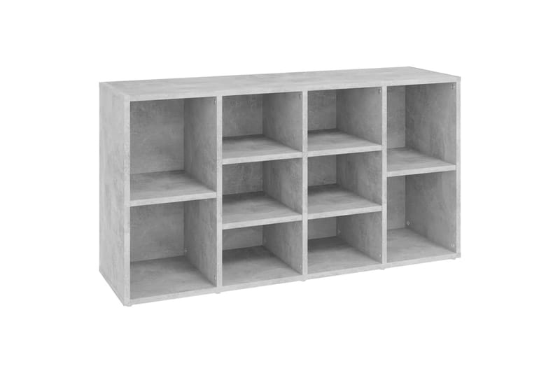 Skobenk betonggrå 103x30x54,5 cm sponplater - Grå - Møbler - Stoler & lenestoler - Benk - Skohylle med benk