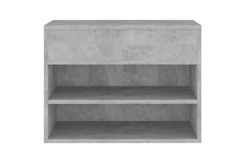 Skobenk betonggrå 60x30x45 cm sponplater - Grå - Møbler - Stoler & lenestoler - Benk - Skohylle med benk