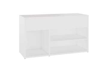 Skobenk hvit 80x30x45 cm sponplater - Hvit - Møbler - Stoler & lenestoler - Benk - Skohylle med benk