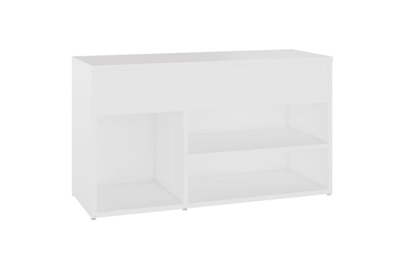 Skobenk hvit 80x30x45 cm sponplater - Hvit - Møbler - Stoler & lenestoler - Benk - Skohylle med benk