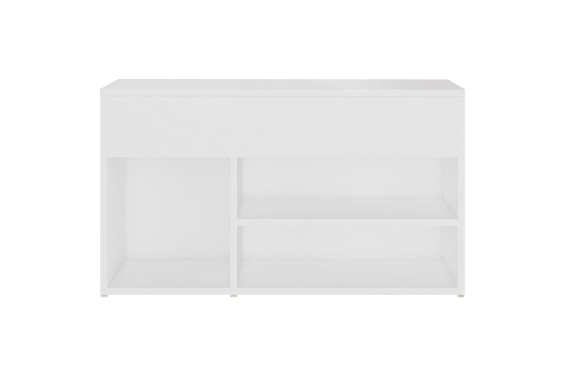 Skobenk hvit 80x30x45 cm sponplater - Hvit - Møbler - Stoler & lenestoler - Benk - Skohylle med benk